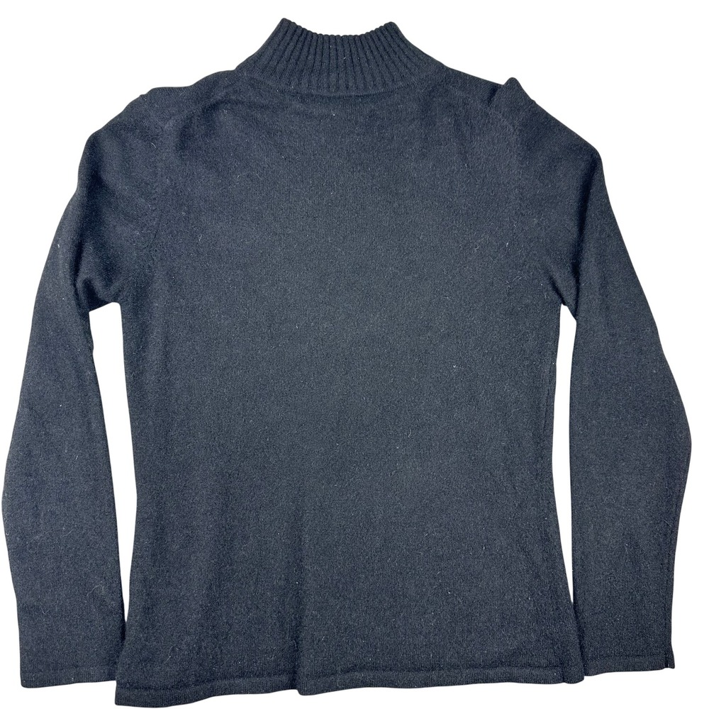 Pursuits Ltd Womens Black 100% Cashmere Mock Neck Long Sleeve‎ Sweater Size M - Picture 6 of 8